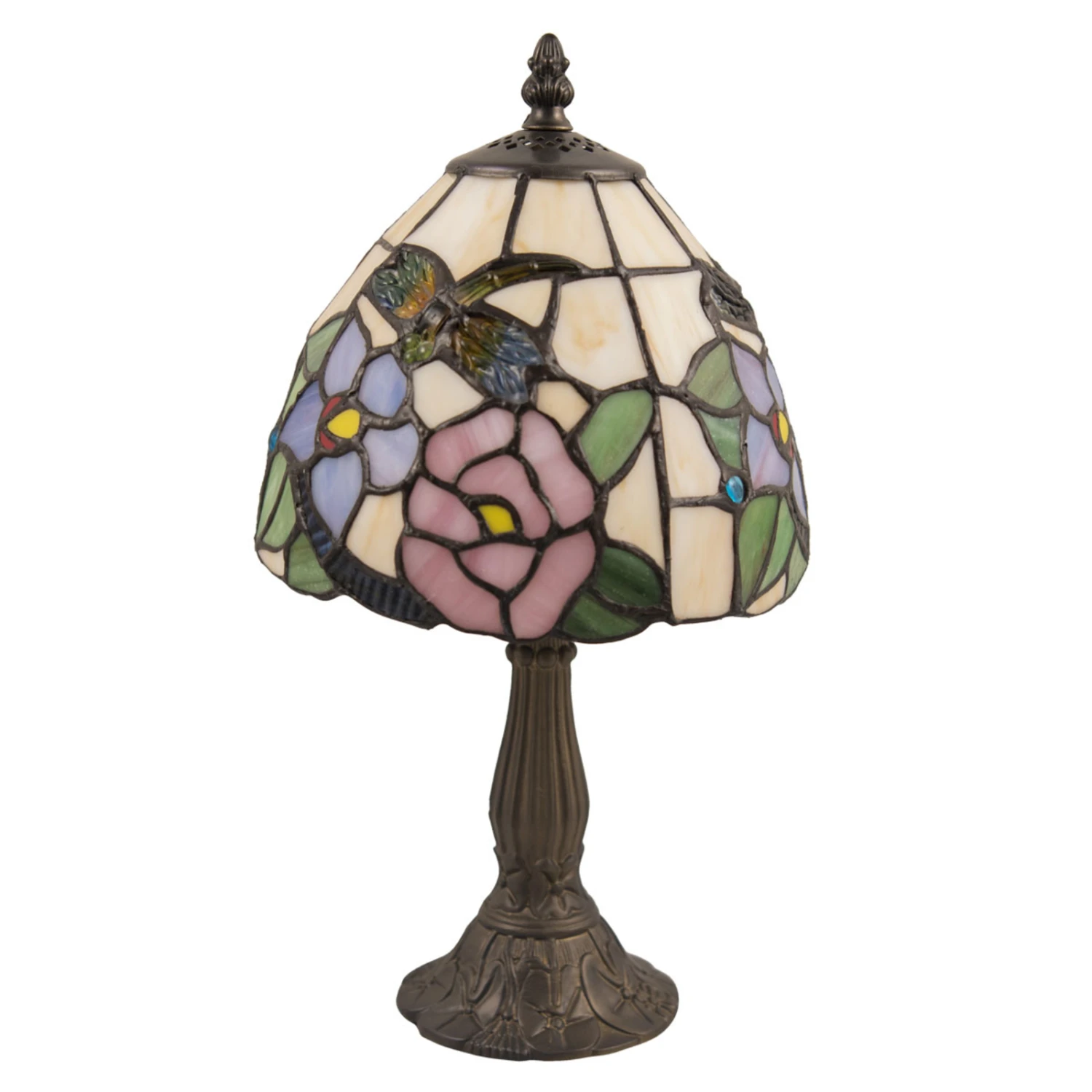 Tischlampe 5942 Tiffany-Art, Glas Mit Blütendekor 2 Tischlampe 5942 Tiffany-Art, Glas Mit Blütendekor – Bild 2