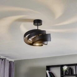 Deckenleuchte Vento Schwarz Ø 40 Cm -Lampen Welt 6089250 1