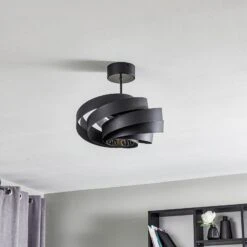 Deckenleuchte Vento Schwarz Ø 40 Cm -Lampen Welt 6089250 2