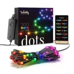 Twinkly Dots LED-Kette RGB, Schwarz, IP44, 10m -Lampen Welt 6102051 4