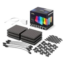 Twinkly RGB-Squares Schwarz, IP20, 1+5 Starter Set -Lampen Welt 6102055 2
