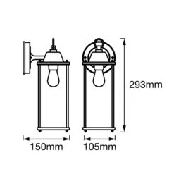 LEDVANCE Endura Classic Lantern Square 29,3 Cm -Lampen Welt 6106143 7
