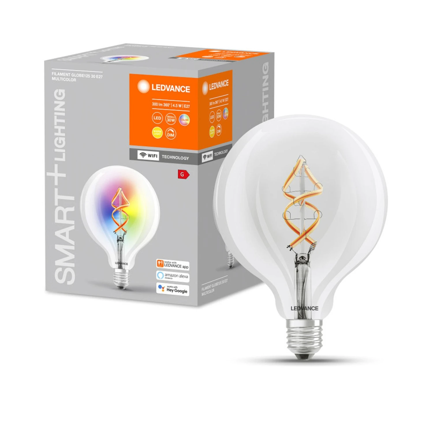 LEDVANCE SMART+ WiFi Filament Globe RGBW E27 4,5W 2 LEDVANCE SMART+ WiFi Filament Globe RGBW E27 4,5W – Bild 2