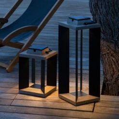 Solarlaterne Teckalu, Duratek/Alu Schwarz, 45,5cm -Lampen Welt 6112037 2