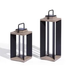 Solarlaterne Teckalu, Duratek/Alu Schwarz, 45,5cm -Lampen Welt 6112037 3