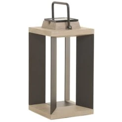 Solarlaterne Teckalu, Duratek/Alu Schwarz, 45,5cm -Lampen Welt 6112037 5