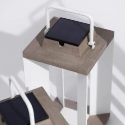 Solarlaterne Teckalu, Duratek/weiß, 36,5cm 12 Solarlaterne Teckalu, Duratek/weiß, 36,5cm -Lampen Welt 6112039 3