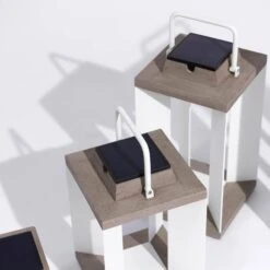 Solarlaterne Teckalu, Duratek/weiß, 45,5cm -Lampen Welt 6112040 3