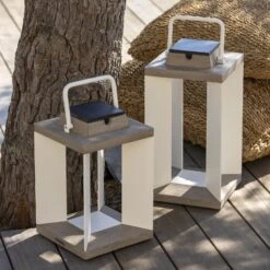 Solarlaterne Teckalu, Duratek/weiß, 45,5cm -Lampen Welt 6112040 7