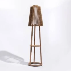 Solar-Stehleuchte Tecka Mit Sensor, Teak -Lampen Welt 6112042 12