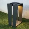 LED-Solarlaterne Skaal Aus Aluminium, 40 Cm, Grau -Lampen Welt 6112060