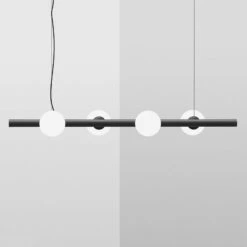 Hängeleuchte Tin Tin Vierflammig Schwarz