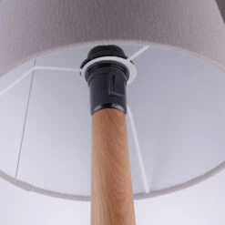 Lucande Elif Tischlampe Filz, Konisch Eiche Natur -Lampen Welt 6722604 6