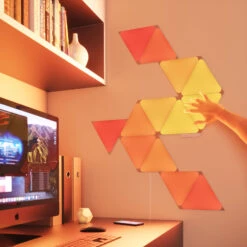 Nanoleaf Shapes Triangles, Starter Set, 4 Panels 16 Nanoleaf Shapes Triangles, Starter Set, 4 Panels -Lampen Welt 6730032 7