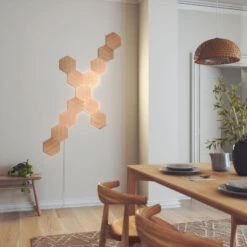Nanoleaf Elements Wood Hexagons Starter Kit 13x -Lampen Welt 6730040 7