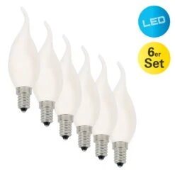 LED-Kerze Windstoß E14 4W 450lm Warmweiß 6er-Set -Lampen Welt 7001343 2