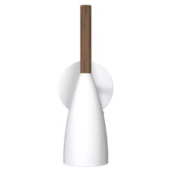 Wandleuchte Pure In Weiß Mit Holzelement -Lampen Welt 7005932 4