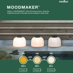 Nordlux LED-Tischleuchte Kettle Tripod Metall, Schirm 22cm -Lampen Welt 7006405 3