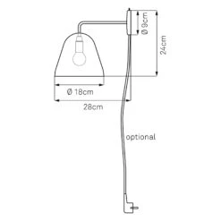Nyta Tilt Wall Wandleuchte Mit Stecker, Weiß -Lampen Welt 7023043 1