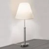 Nickel-Tischleuchte Lilly Mit Stoffschirm, 22 -Lampen Welt 7254755
