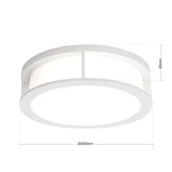 Außenwandleuchte Henry, Ø 30cm Weiß -Lampen Welt 7255736 4