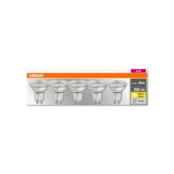 OSRAM LED-Reflektor GU10 4,3W 36° 2.700K 350lm 5er -Lampen Welt 7262712 3