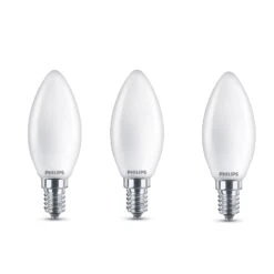 Philips LED-Kerzenlampe E14 B35 4,3W Matt 3er-Pack -Lampen Welt 7532222 1