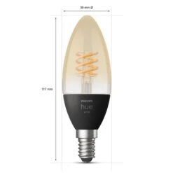 Philips Hue Kerzenlampe White Filament E14 4,5W -Lampen Welt 7534312 7