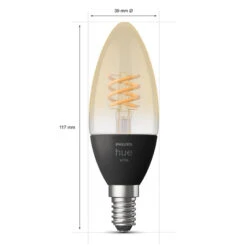Philips Hue LED-Kerze Filament White E14 4,5W 2er -Lampen Welt 7534313 7