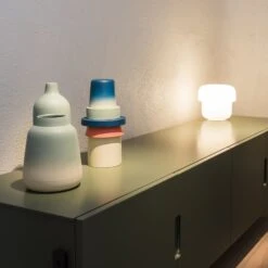 Prandina Mico T1 Tischleuchte, Opalglas, Ø 24 Cm 13 Prandina Mico T1 Tischleuchte, Opalglas, Ø 24 Cm -Lampen Welt 7592182 6