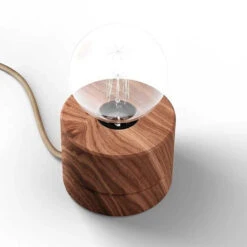 ALMUT 0239 Tischlampe, Vegan, Walnuss/walnuss -Lampen Welt 7594018 2