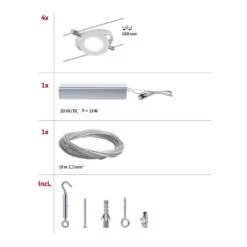 Paulmann RoundMac LED-Seilsystem 4-flammig -Lampen Welt 7600674 2