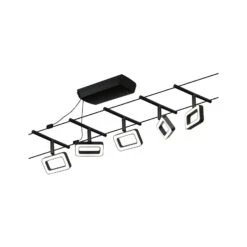 Paulmann Frame LED-Seilsystem 5fl. Schwarz Matt -Lampen Welt 7602846 7