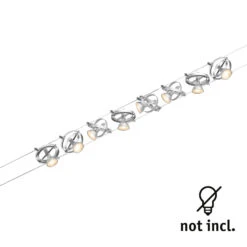 Paulmann Cardan Seilsystem Achtflammig, Chrom Matt -Lampen Welt 7602847 5