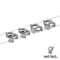 Paulmann Cardan Seilsystem 4fl. Chrom Matt/chrom 10 Paulmann Cardan Seilsystem 4fl. Chrom Matt/chrom -Lampen Welt 7602920 2