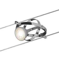 Paulmann Cardan Seilsystem 8fl. Chrom Matt/chrom -Lampen Welt 7602922 3