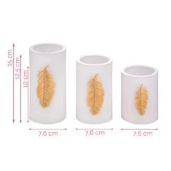 Pauleen Golden Feather Candle LED-Kerze 3er Set -Lampen Welt 7602960 5