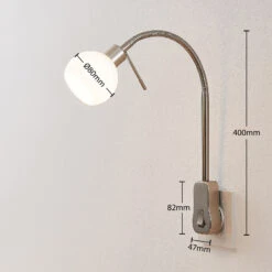 Lindby Aeryn Steckdosenleuchte, Flexarm, Schalter -Lampen Welt 8032242 3