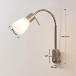 Lindby Nevyana Steckdosenlampe, Flexarm, Schalter -Lampen Welt 8032245 3