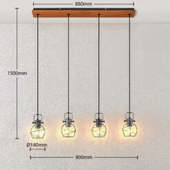 Lindby Salima Hängeleuchte Mit Käfigschirmen 4-fl. -Lampen Welt 8032257 3