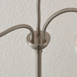 Lindby Manu Stehlampe, Textil, Dreiflammig, Weiß -Lampen Welt 8032290 6