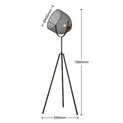 Lindby Monigo Stehleuchte Aus Eisen Und Holz -Lampen Welt 8032430 3