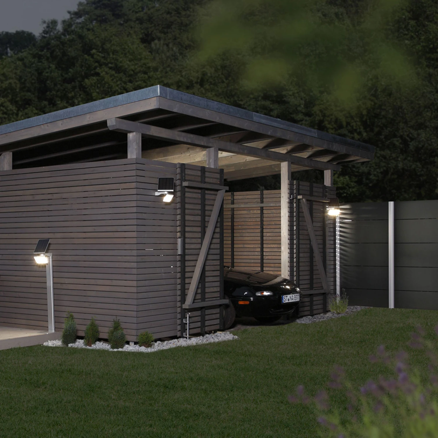 STEINEL XSolar L-S Solar-LED-Außenwandlampe Silber 5 STEINEL XSolar L-S Solar-LED-Außenwandlampe Silber – Bild 5