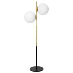 Stehleuchte Jugen, Schwarz/gold, Zweiflammig -Lampen Welt 8539504 3