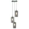 Pendellampe Duo 2 Rauchglas/chrom Rund Dreiflammig -Lampen Welt 8573033