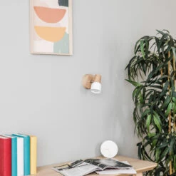 Wandspot Svantje Mit Eichenholz-Details -Lampen Welt 8574316 2