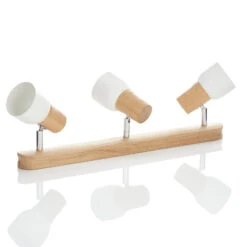 Holz-Deckenleuchte Svantje, 3-flammig -Lampen Welt 8574318 2