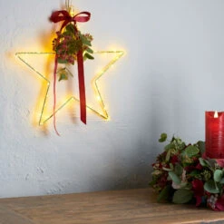 LED-Deko-Stern Liva Star, Gold, Ø 30 Cm 10 LED-Deko-Stern Liva Star, Gold, Ø 30 Cm -Lampen Welt 8577278 4