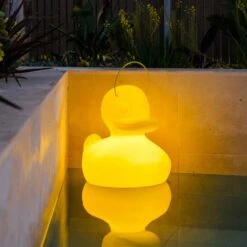 LED-Designleuchte DUCK-DUCK XL Für Außen In Gelb