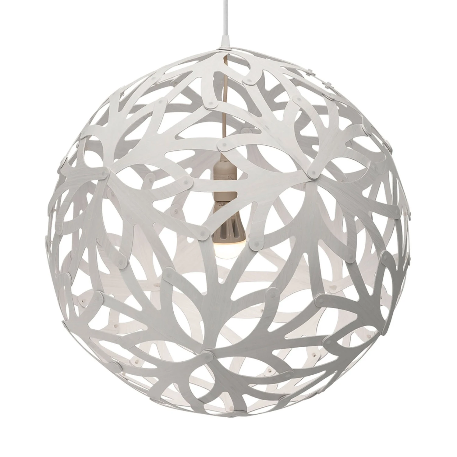 David Trubridge Floral Hängelampe Ø 60cm Weiß 1 David Trubridge Floral Hängelampe Ø 60cm Weiß